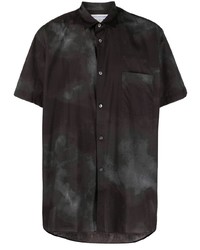 Camicia a maniche corte effetto tie-dye nera di Comme Des Garcons SHIRT