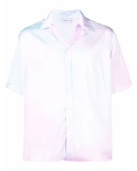 Camicia a maniche corte effetto tie-dye rosa di Family First