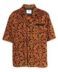 Camicia a maniche corte geometrica arancione di Marine Serre