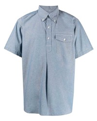 Camicia a maniche corte in chambray azzurra di Engineered Garments