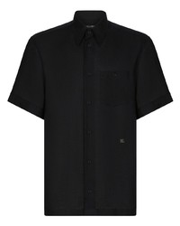 Camicia a maniche corte nera di Dolce & Gabbana