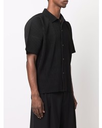 Camicia a maniche corte nera di Homme Plissé Issey Miyake