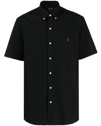 Camicia a maniche corte nera di Polo Ralph Lauren