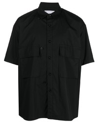 Camicia a maniche corte nera di Sacai