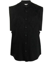 Camicia a maniche corte nera di Saint Laurent