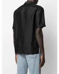 Camicia a maniche corte nera di Saint Laurent