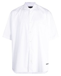 Camicia a maniche corte ricamata bianca di Comme des Garcons Homme