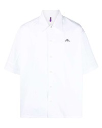 Camicia a maniche corte ricamata bianca di Oamc