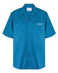 Camicia a maniche corte ricamata blu di Carhartt WIP