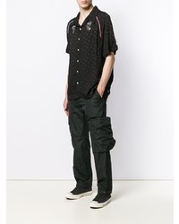 Camicia a maniche corte ricamata nera di Vivienne Westwood Anglomania