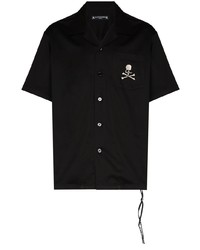 Camicia a maniche corte ricamata nera di Mastermind Japan