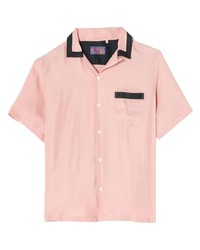 Camicia a maniche corte ricamata rosa di RE/DONE