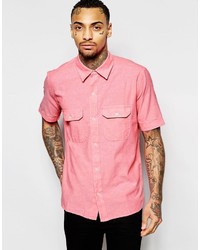 Camicia a maniche corte rosa di American Apparel