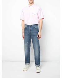 Camicia a maniche corte rosa di Engineered Garments
