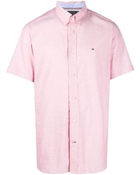 Camicia a maniche corte rosa di Tommy Hilfiger