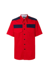 Camicia a maniche corte rossa e blu scuro di Calvin Klein 205W39nyc