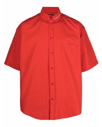 Camicia a maniche corte rossa di Balenciaga