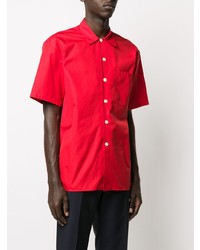 Camicia a maniche corte rossa di Alexander McQueen