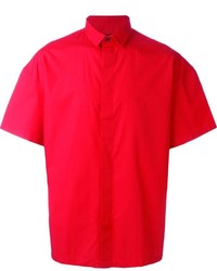 Camicia a maniche corte rossa di Les Hommes