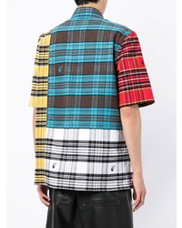 Camicia a maniche corte scozzese multicolore di Off-White