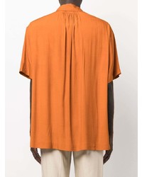 Camicia a maniche corte stampata arancione di Jacquemus