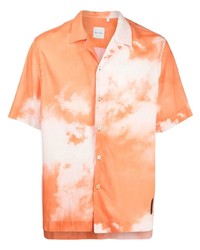 Camicia a maniche corte stampata arancione di Paul Smith