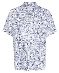 Camicia a maniche corte stampata azzurra di Arrels Barcelona