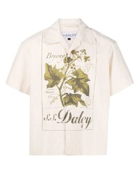 Camicia a maniche corte stampata beige di S.S.Daley