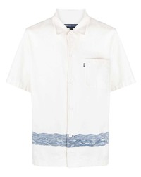 Camicia a maniche corte stampata bianca e blu di Levi's Made & Crafted