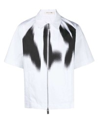 Camicia a maniche corte stampata bianca e nera di 1017 Alyx 9Sm