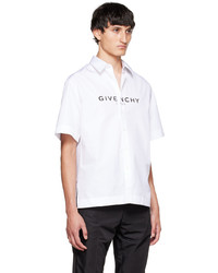 Camicia a maniche corte stampata bianca e nera di Givenchy