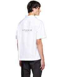 Camicia a maniche corte stampata bianca e nera di Givenchy