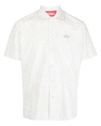 Camicia a maniche corte stampata bianca di 032c