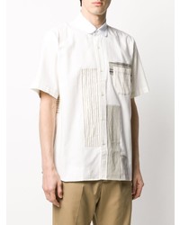 Camicia a maniche corte stampata bianca di Junya Watanabe MAN