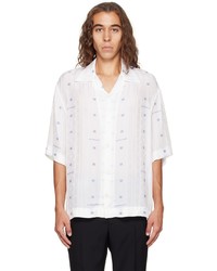 Camicia a maniche corte stampata bianca di Givenchy