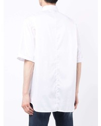 Camicia a maniche corte stampata bianca di Emporio Armani
