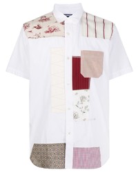 Camicia a maniche corte stampata bianca di Junya Watanabe MAN