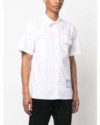 Camicia a maniche corte stampata bianca di Helmut Lang