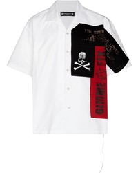 Camicia a maniche corte stampata bianca di Mastermind Japan