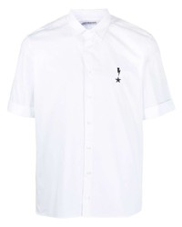 Camicia a maniche corte stampata bianca di Neil Barrett
