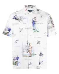 Camicia a maniche corte stampata bianca di Polo Ralph Lauren