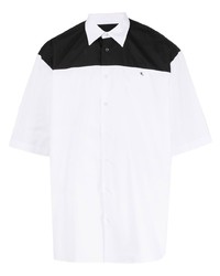 Camicia a maniche corte stampata bianca di Raf Simons