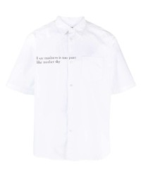 Camicia a maniche corte stampata bianca di Undercover
