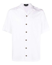 Camicia a maniche corte stampata bianca di Versace