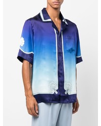 Camicia a maniche corte stampata blu scuro di Casablanca