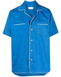 Camicia a maniche corte stampata blu di Rhude