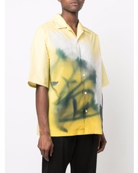 Camicia a maniche corte stampata gialla di Kenzo