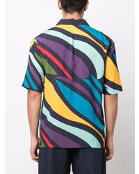 Camicia a maniche corte stampata multicolore di Missoni