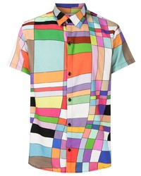 Camicia a maniche corte stampata multicolore di Amir Slama