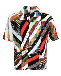 Camicia a maniche corte stampata multicolore di Bode